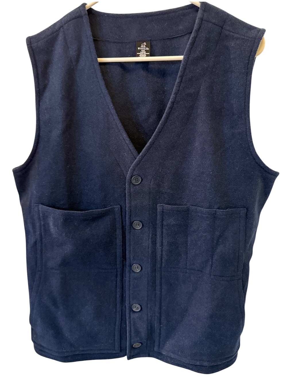 WoolX Baker Merino Wool Utility Vest Navy Blue Men’s Large Workwear